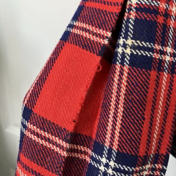 Vintage Highland Queen Kilt Skirt Red Tartan Wool Blend Short Mini - Picture 6 of 9